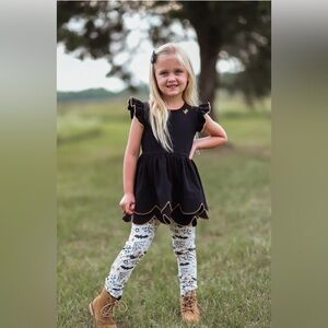 Love + Grow Girl's Halloween Dress set with pants Size 7Y EUC